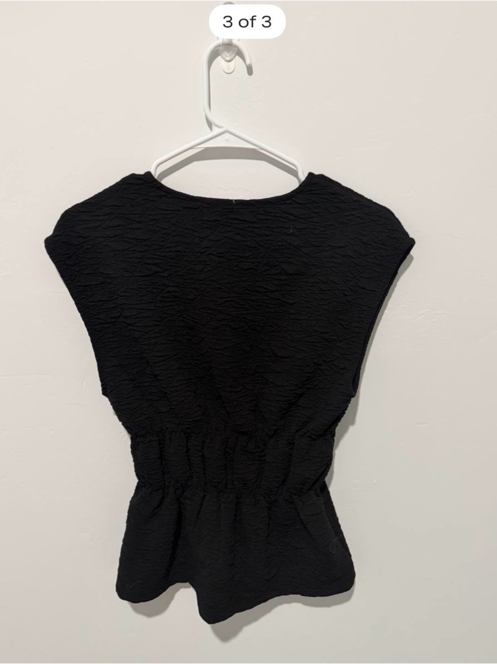 Good American Black Ribbed Sleeveless Top